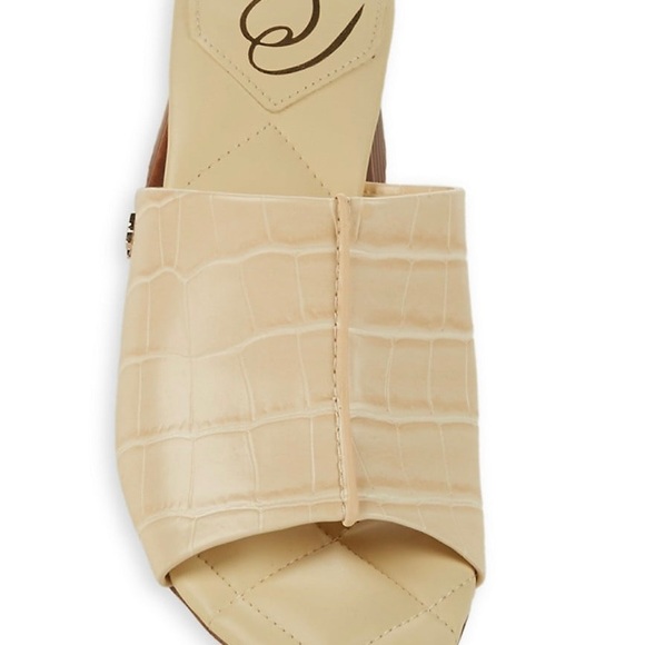 Sam‎ Edelman “Sonya Croc-Embossed Textured Faux” Leather Sandals NWT - Picture 5 of 11
